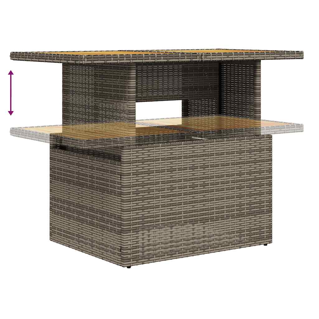 sofasæt til haven 10 dele med hynder polyrattan grå