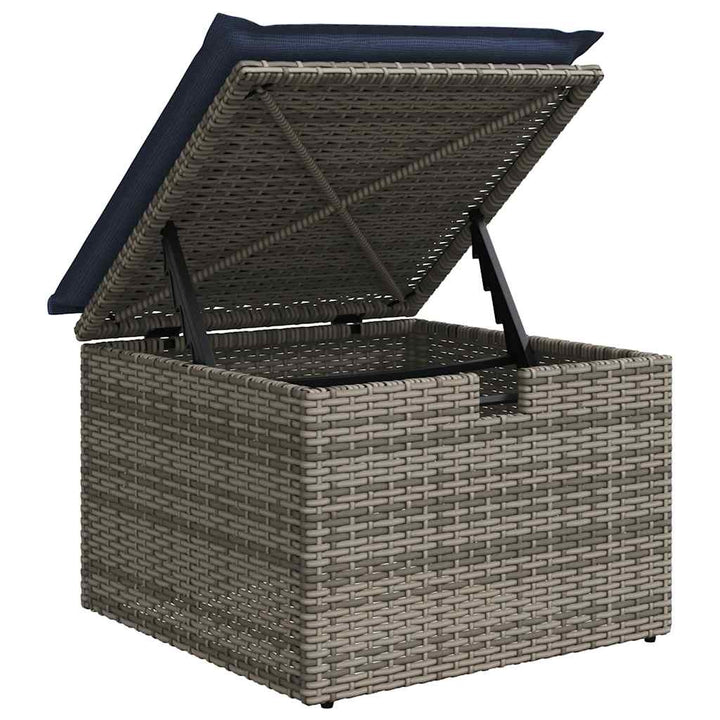 sofaesæt til haven 7 dele med hynder polyrattan grå