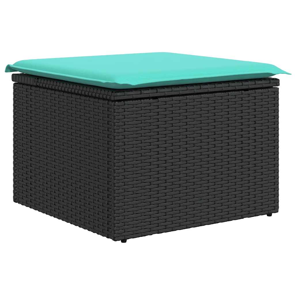 sofasæt til haven 8 dele med hynder polyrattan sort
