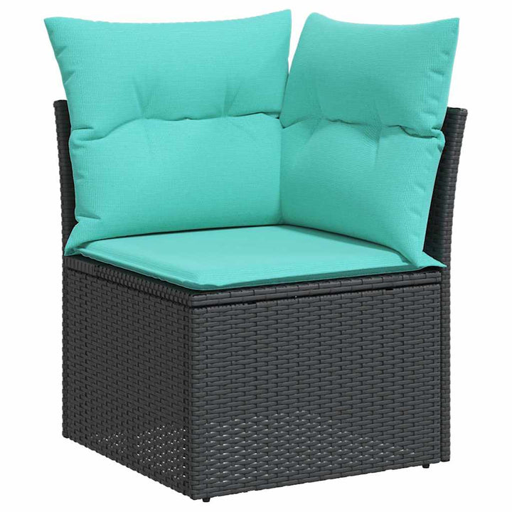 sofasæt til haven 10 dele med hynder polyrattan sort