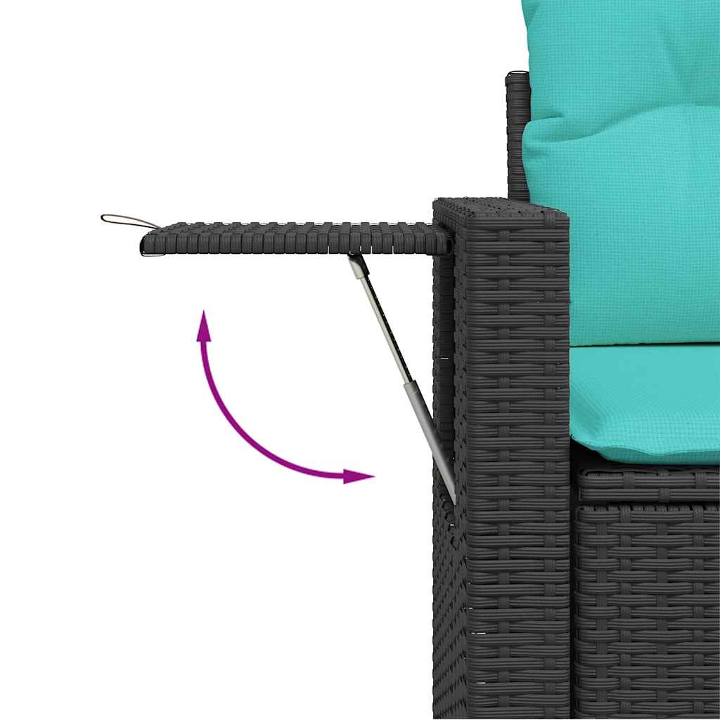 sofasæt til haven 10 dele med hynder polyrattan sort