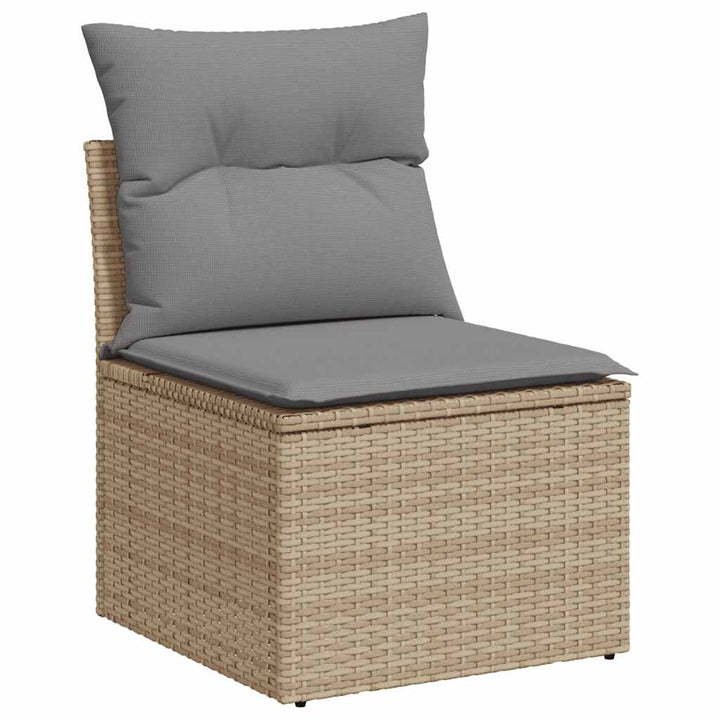 sofaesæt til haven 7 dele med hynder polyrattan grå