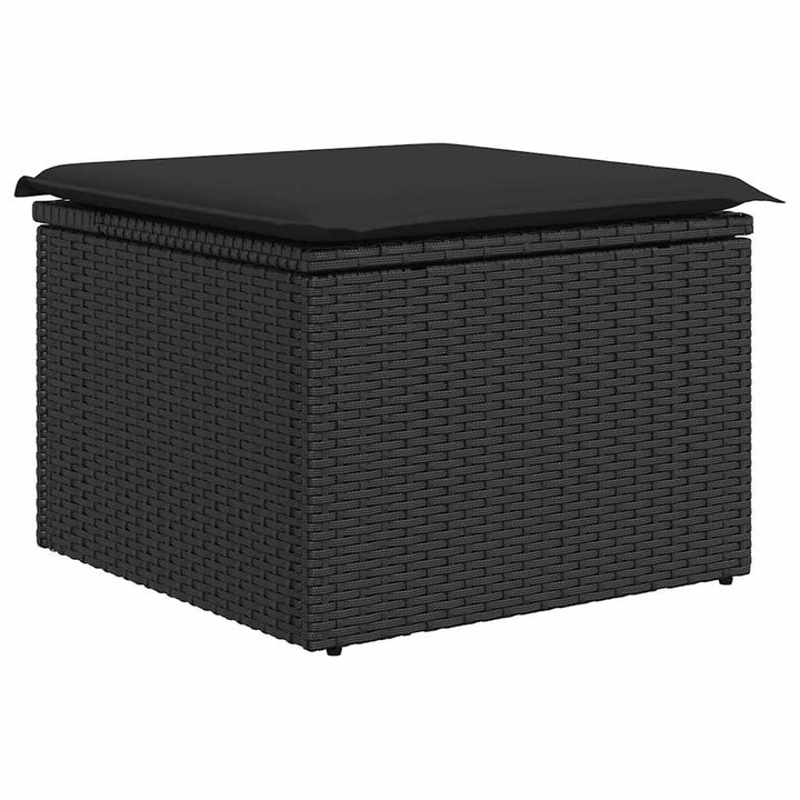 sofasæt til haven 8 dele med hynder polyrattan sort