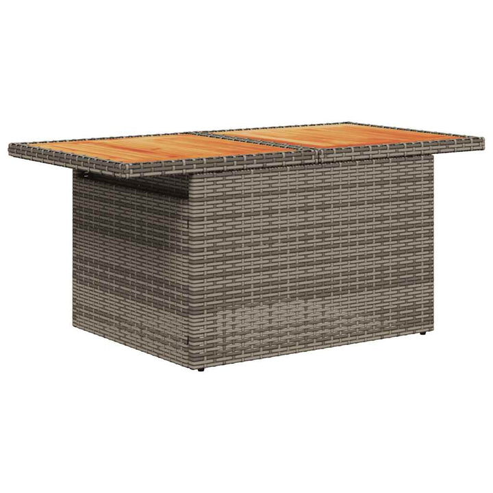 sofasæt til haven 10 dele med hynder polyrattan akacietræ grå