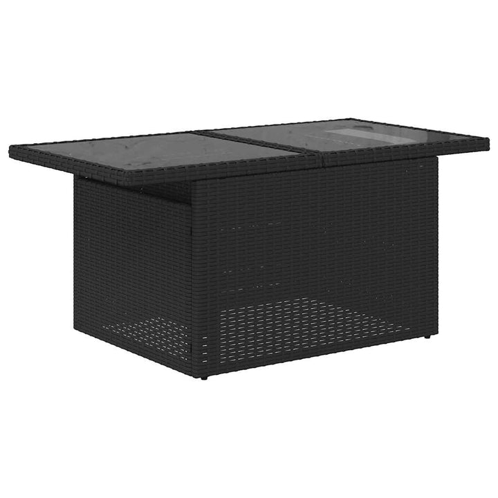 sofasæt til haven 9 dele med hynder polyrattan sort