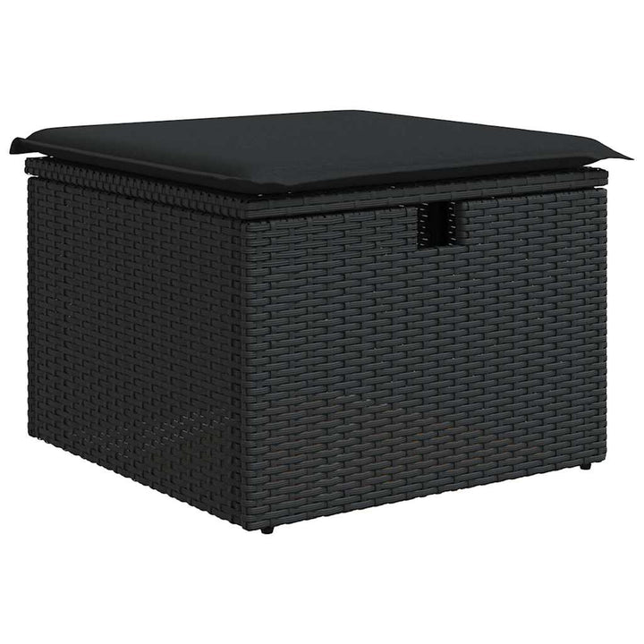 sofasæt til haven 8 dele med hynder polyrattan sort