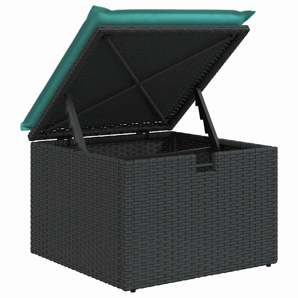sofasæt til haven 7 dele med hynder polyrattan akacietræ brun