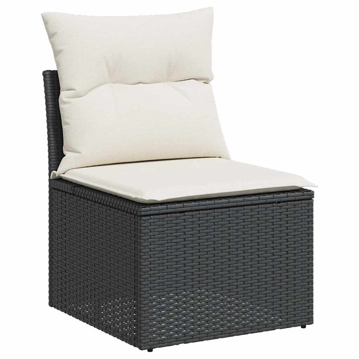 sofasæt til haven 8 dele med hynder polyrattan sort