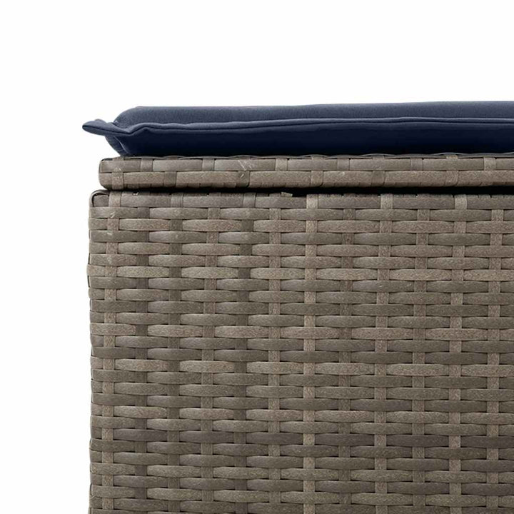 sofasæt til haven 2 dele med hynder polyrattan akacietræ grå