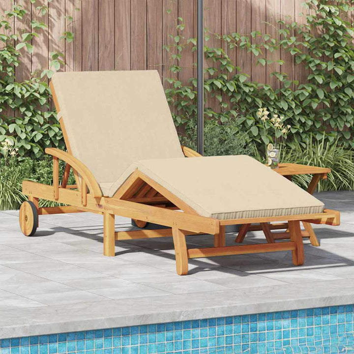 Solstol Massivt Akacietræ Beige