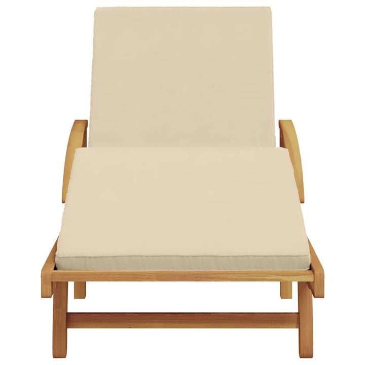Solstol Massivt Akacietræ Beige