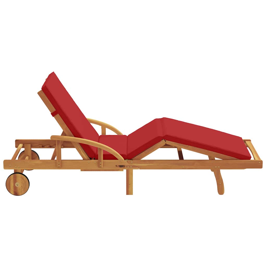 Solstol Rød 200 x 67 x 84 cm Massivt Akacietræ