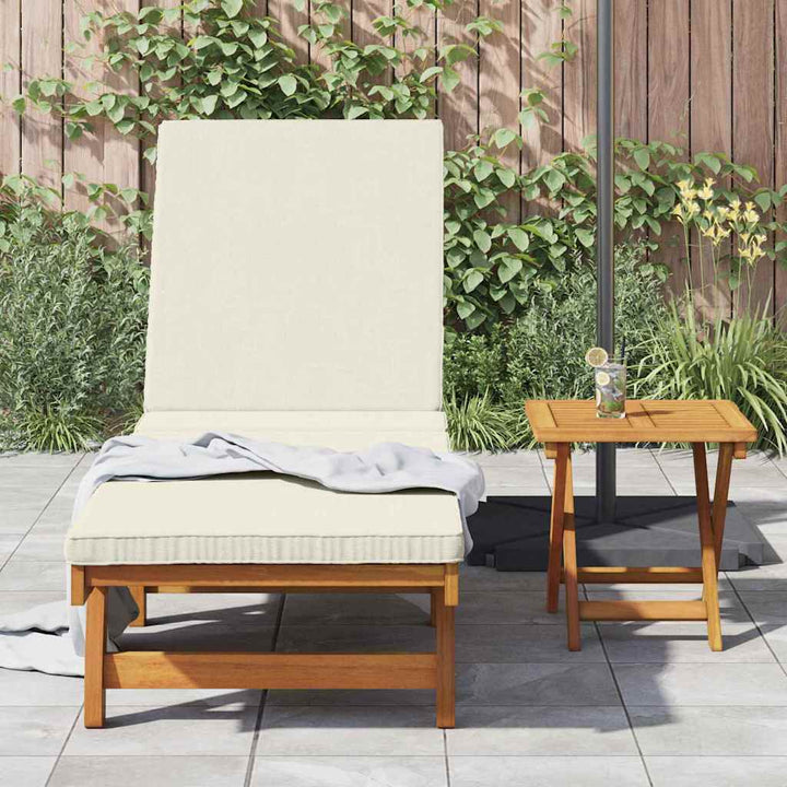 Solstol Brun og Creme 199 x 63 x 85 cm Massivt Akacietræ