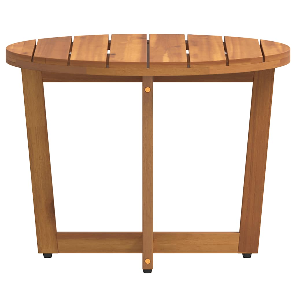 havesidebord rundt Ø55x40 cm massivt træ akacie
