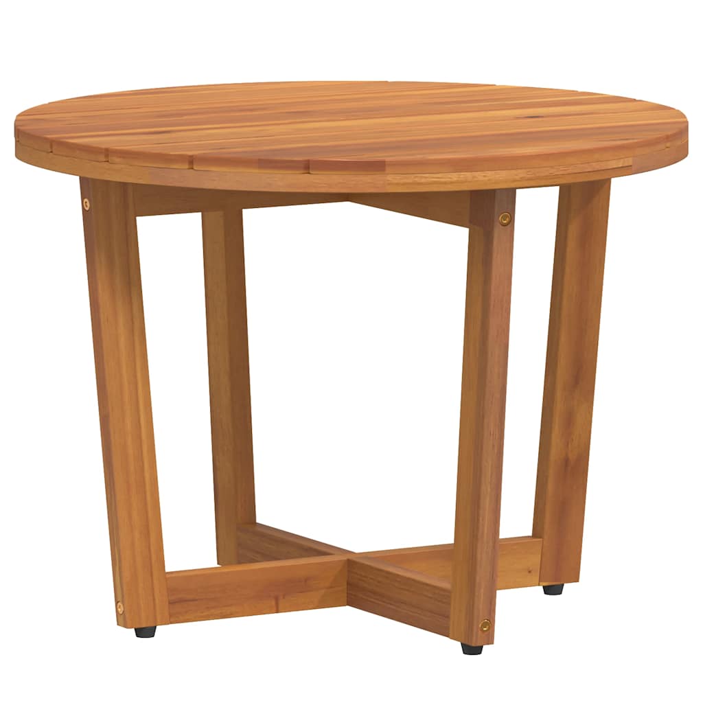 havesidebord rundt Ø55x40 cm massivt træ akacie
