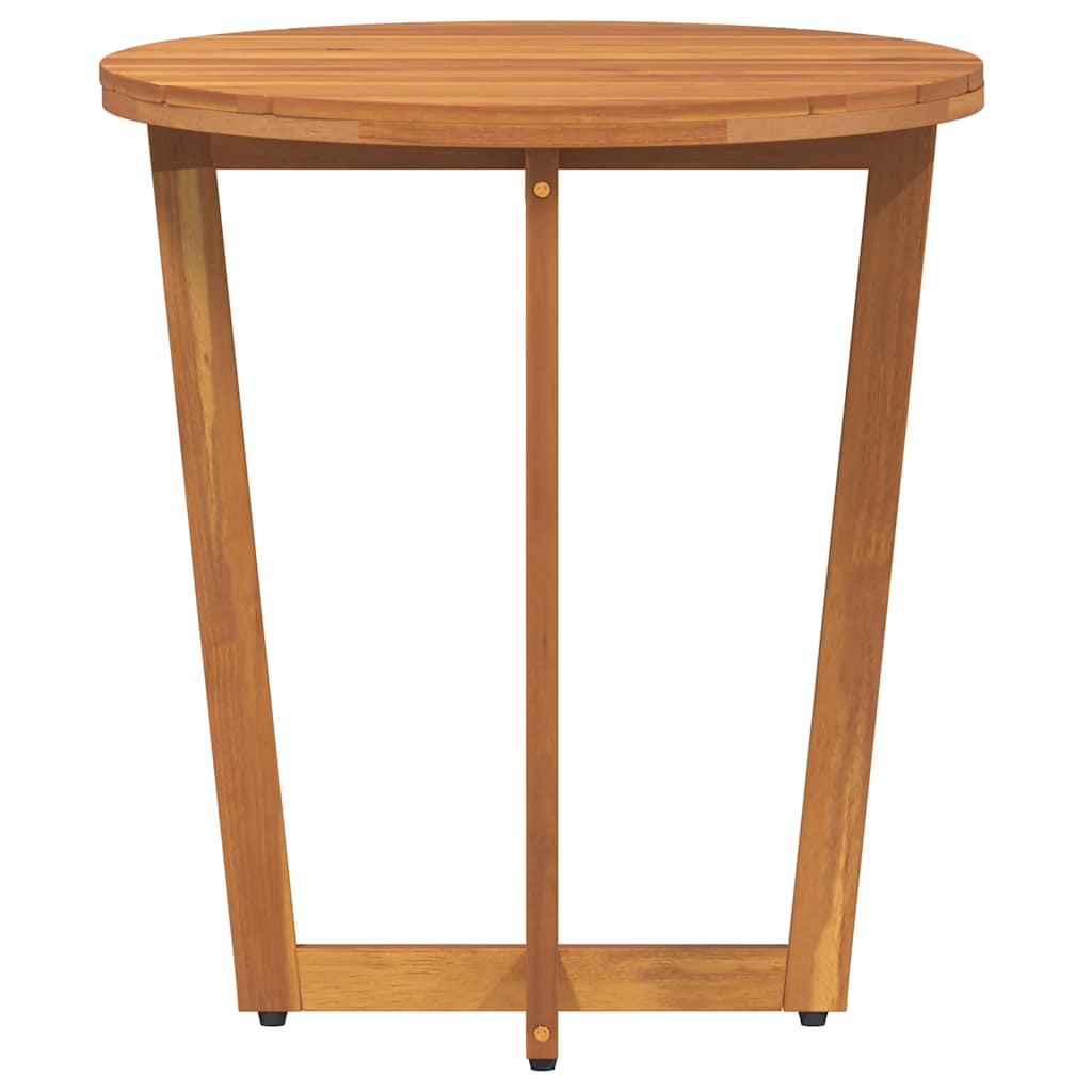 havesidebord rundt Ø55x60 cm massivt træ akacie