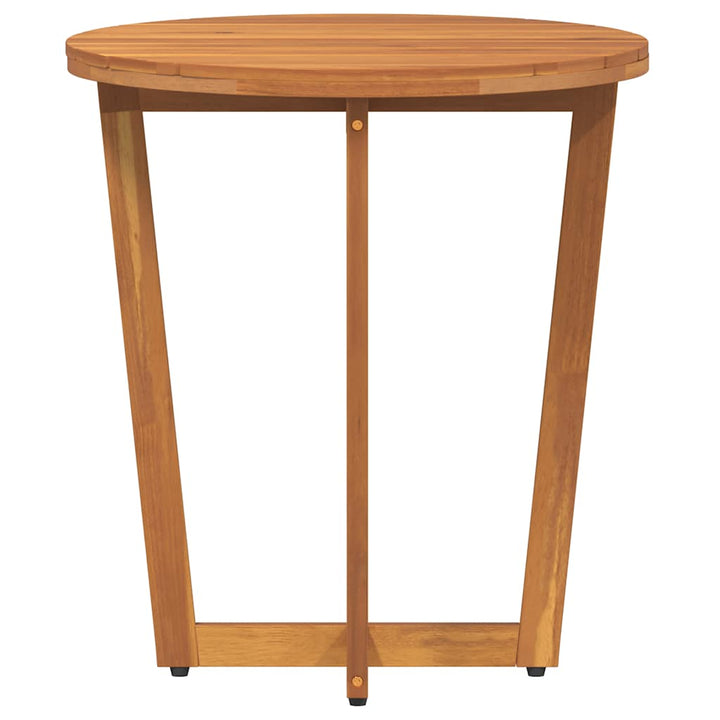 havesidebord rundt Ø55x60 cm massivt træ akacie