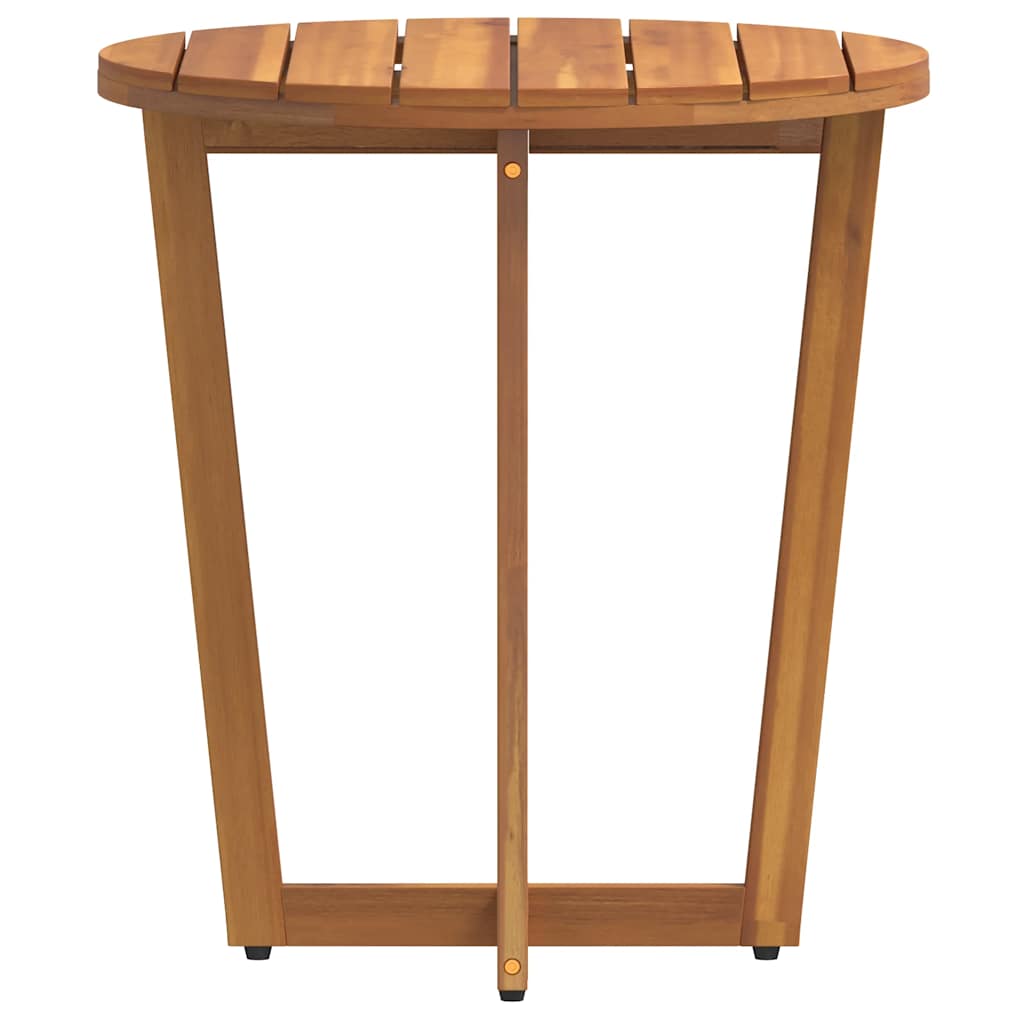 havesidebord rundt Ø55x60 cm massivt træ akacie