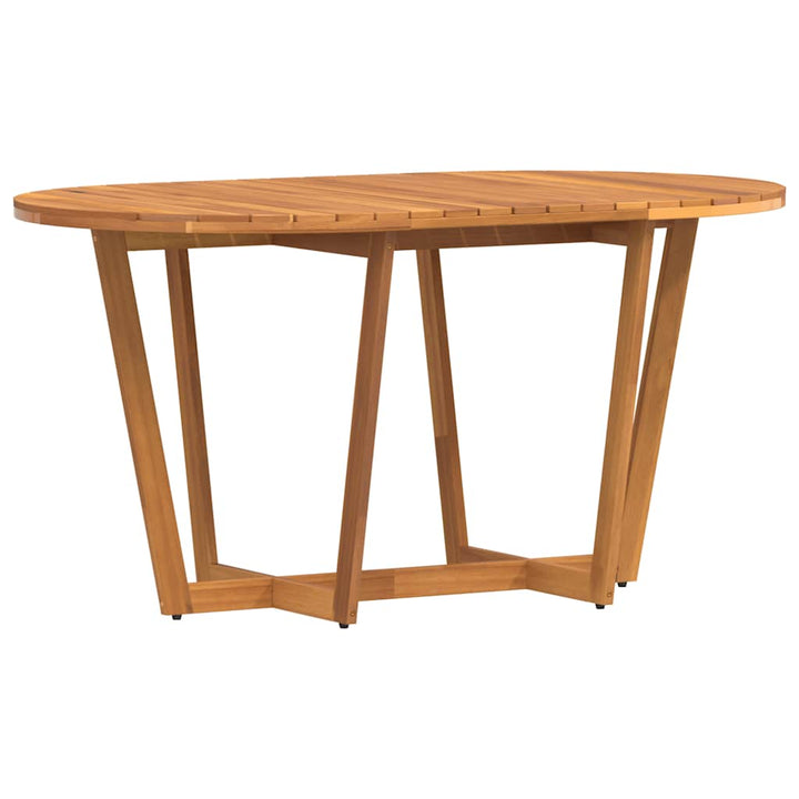 havespisebord ovalt 150x90x75 cm massivt træ akacie