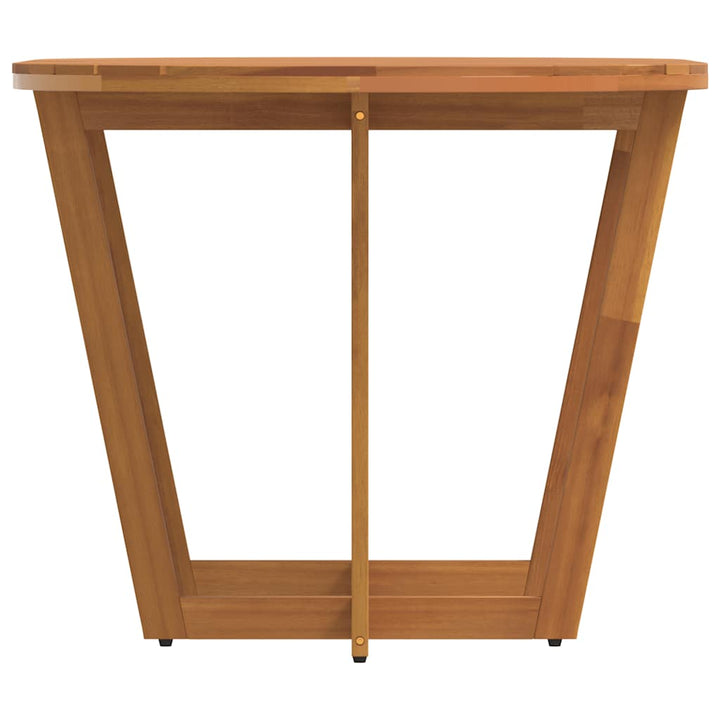 havespisebord ovalt 150x90x75 cm massivt træ akacie