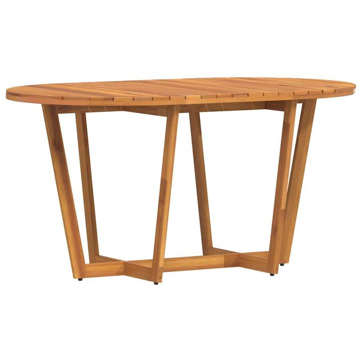 havespisebord ovalt 150x90x75 cm massivt træ akacie