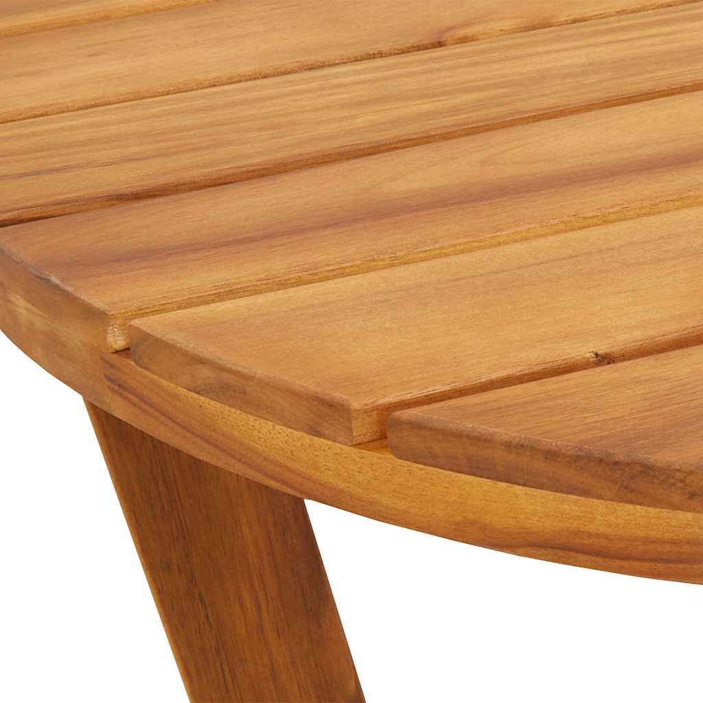havespisebord ovalt 200x90x75 cm massivt træ akacie
