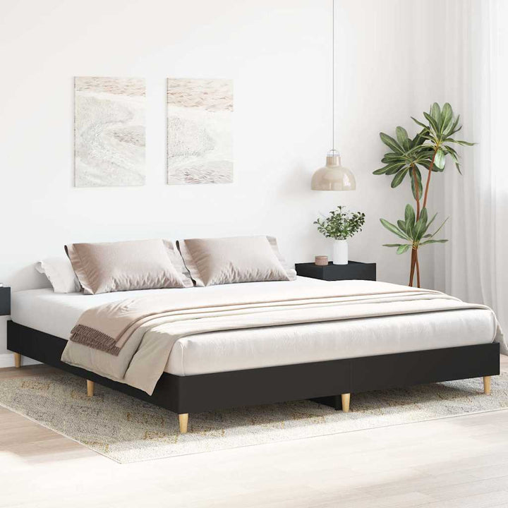 sengestel uden madras 200x200 cm konstrueret træ sort