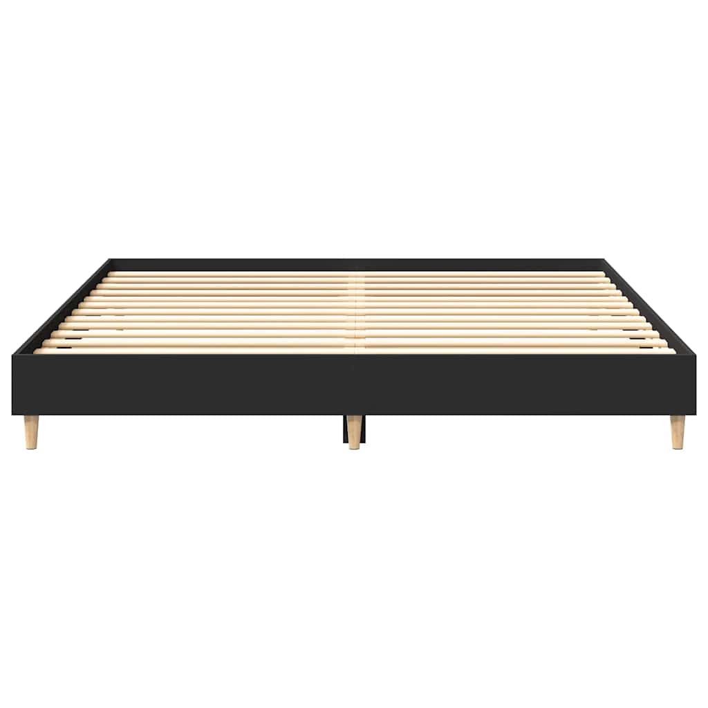 sengestel uden madras 200x200 cm konstrueret træ sort