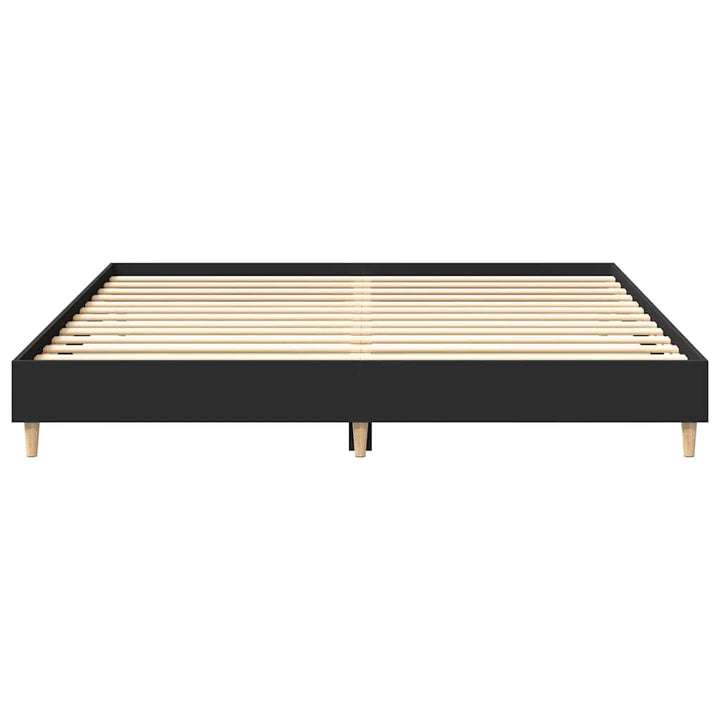 sengestel uden madras 200x200 cm konstrueret træ sort