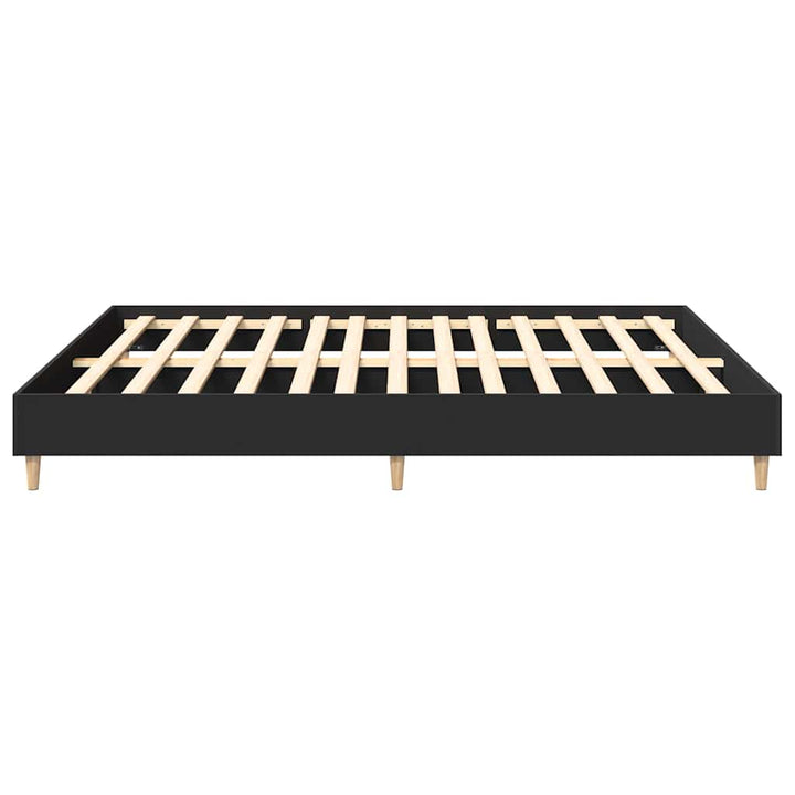 sengestel uden madras 200x200 cm konstrueret træ sort