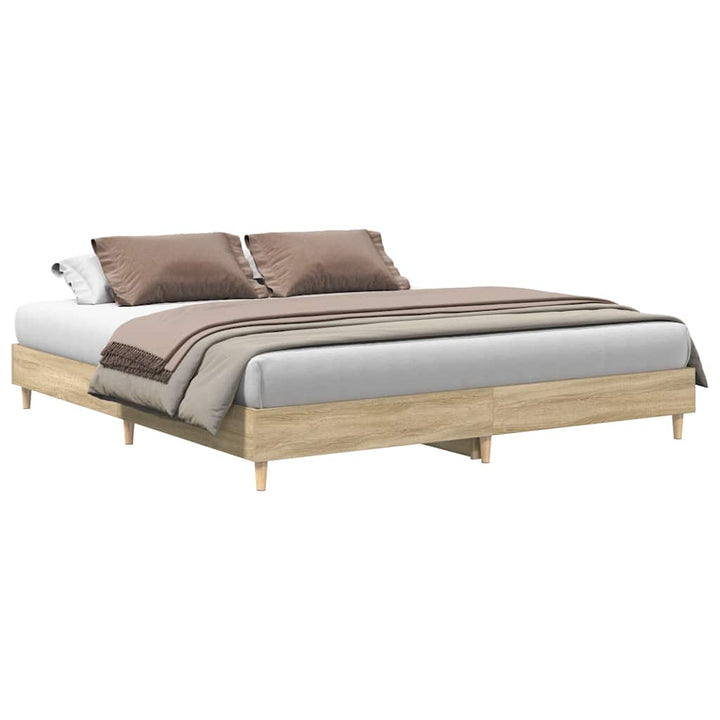 sengestel uden madras 200x200 cm konstrueret træ sonoma-eg