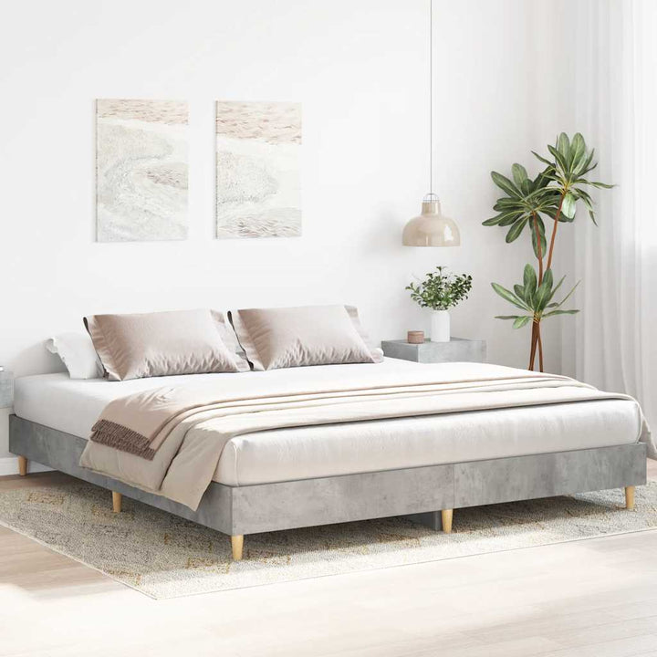 sengestel uden madras 200x200 cm konstrueret træ betongrå