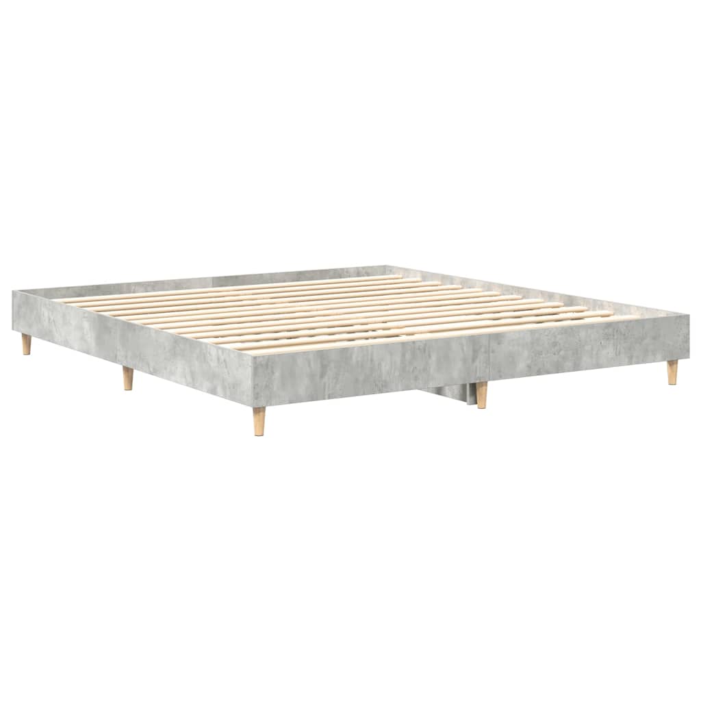 sengestel uden madras 200x200 cm konstrueret træ betongrå