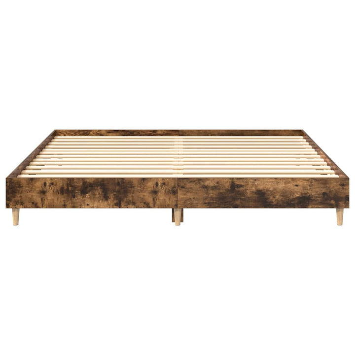 sengestel uden madras 200x200 cm konstrueret træ røget eg