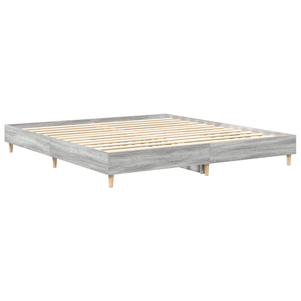 sengestel uden madras 200x200 cm konstrueret træ grå sonoma-eg