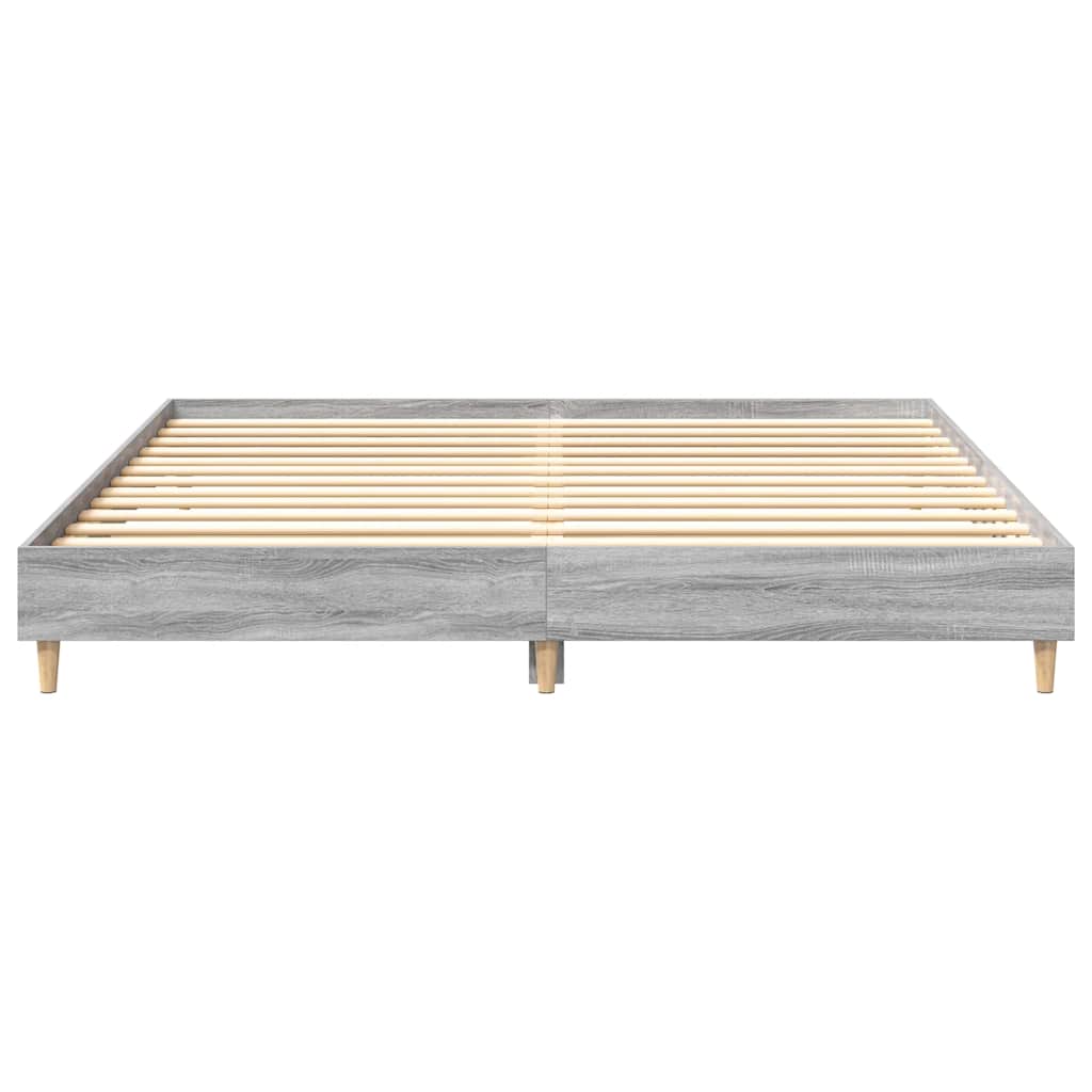 sengestel uden madras 200x200 cm konstrueret træ grå sonoma-eg