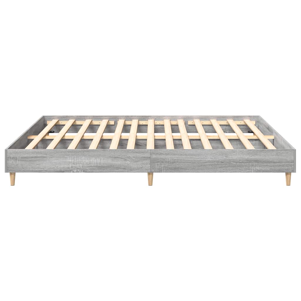 sengestel uden madras 200x200 cm konstrueret træ grå sonoma-eg