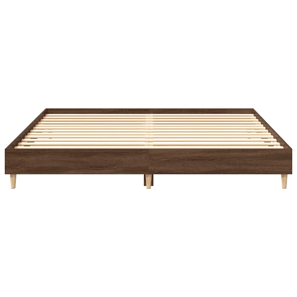 sengestel uden madras 200x200 cm konstrueret træ brun eg