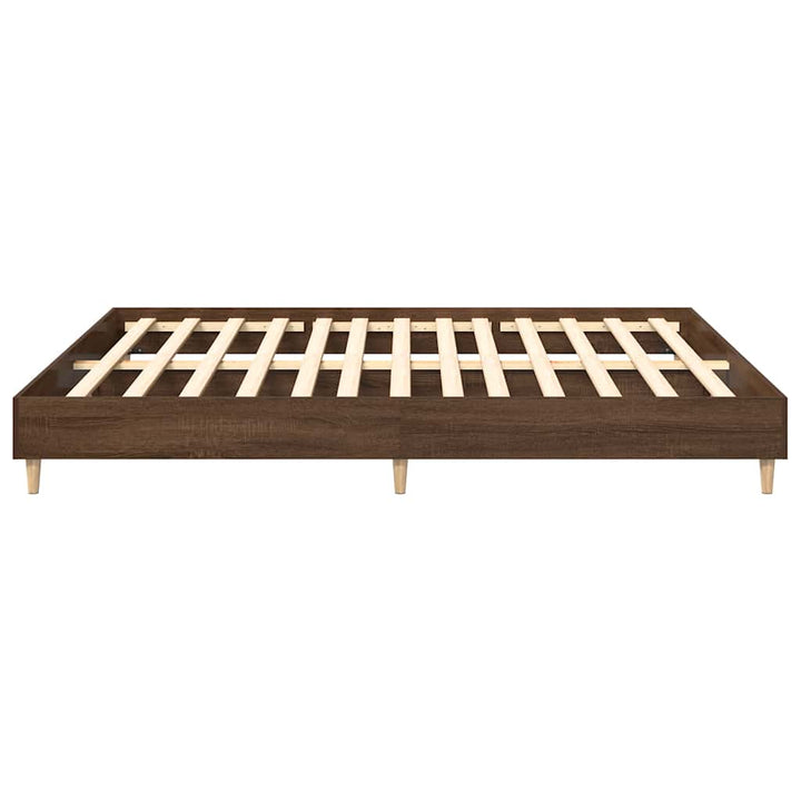 sengestel uden madras 200x200 cm konstrueret træ brun eg