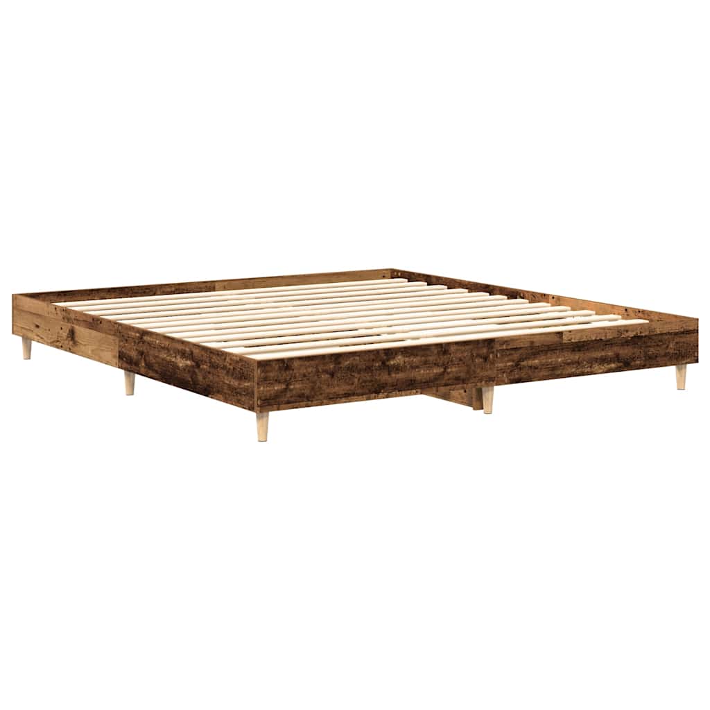 sengestel uden madras 200x200 cm konstrueret træ antikt træ