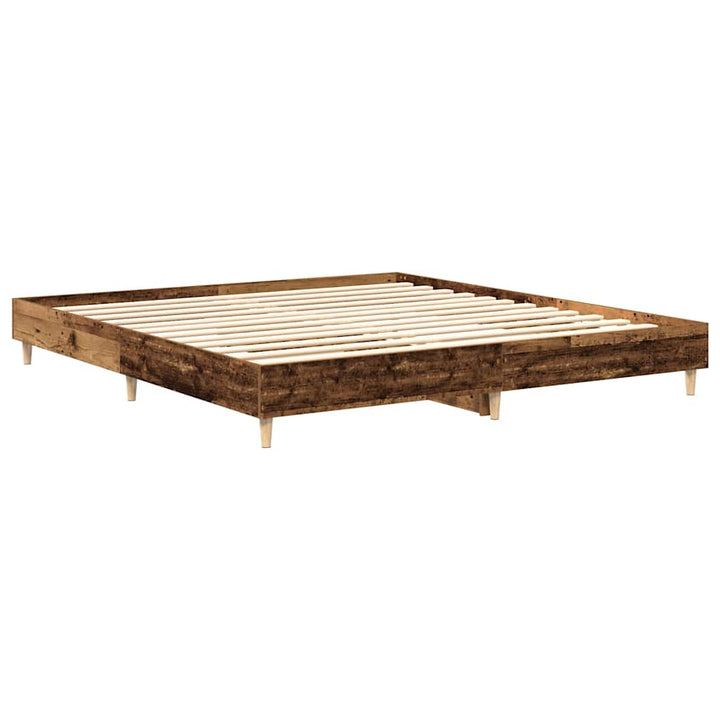 sengestel uden madras 200x200 cm konstrueret træ antikt træ