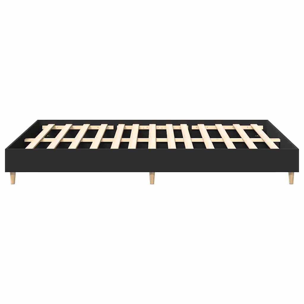 sengestel uden madras 150x200 cm konstrueret træ sort