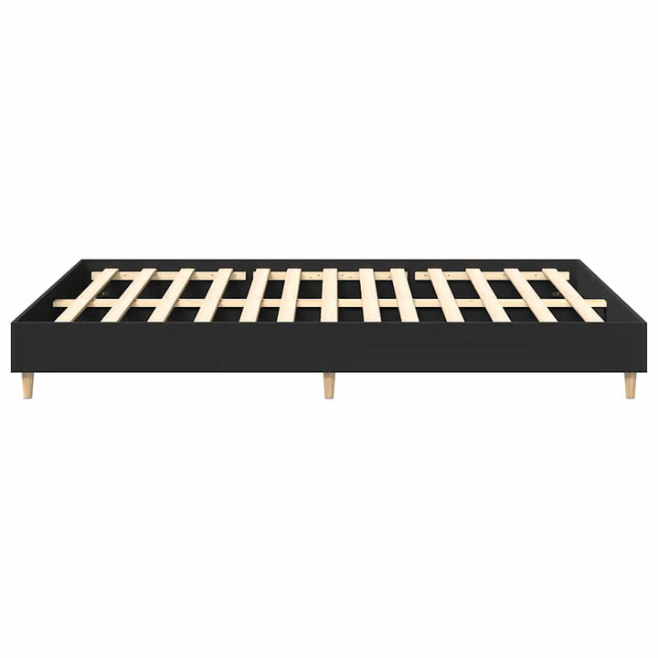 sengestel uden madras 150x200 cm konstrueret træ sort
