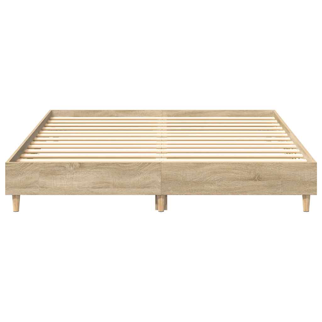 sengestel uden madras 150x200 cm konstrueret træ sonoma-eg