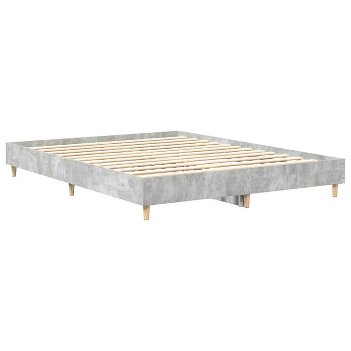 sengestel uden madras 150x200 cm konstrueret træ betongrå