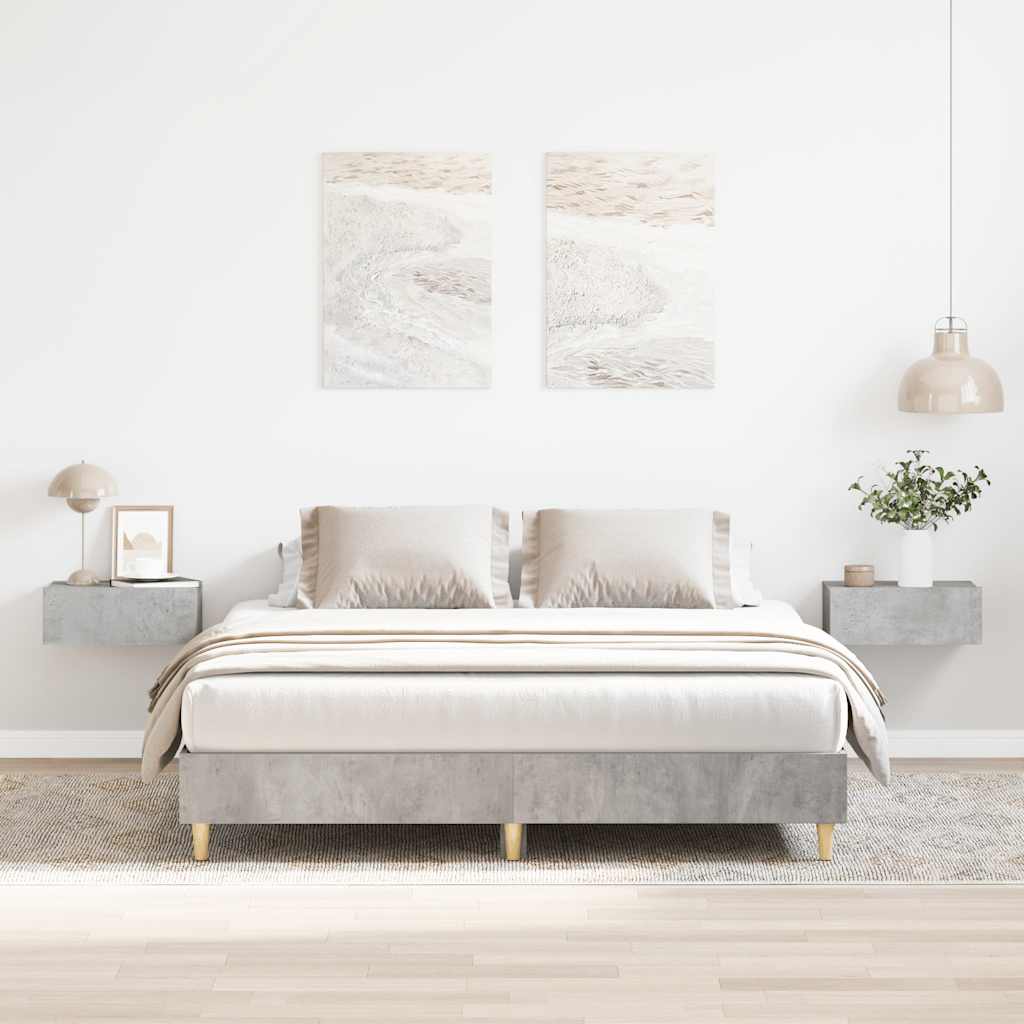 sengestel uden madras 150x200 cm konstrueret træ betongrå