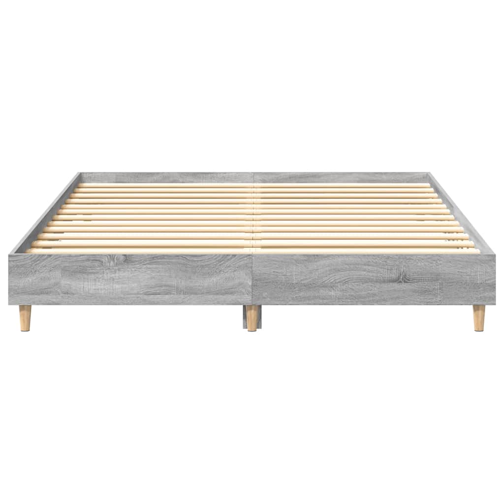 sengestel uden madras 150x200 cm konstrueret træ grå sonoma-eg