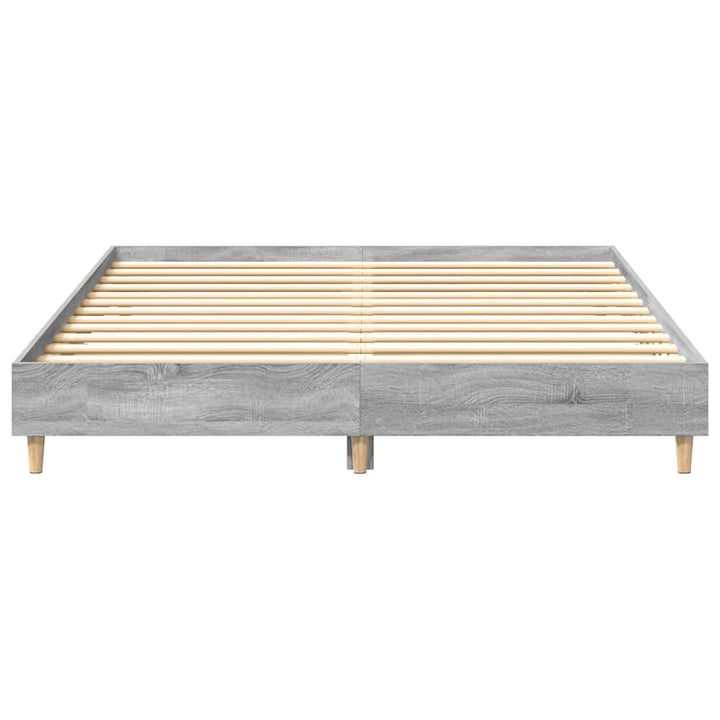 sengestel uden madras 150x200 cm konstrueret træ grå sonoma-eg