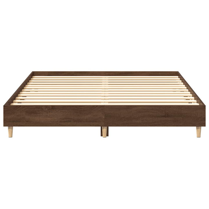 sengestel uden madras 150x200 cm konstrueret træ brunt eg