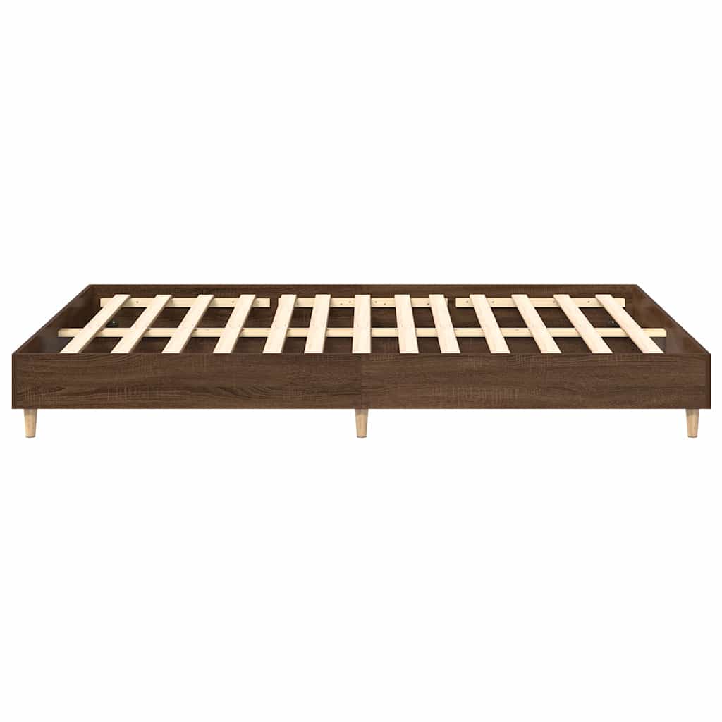 sengestel uden madras 150x200 cm konstrueret træ brunt eg